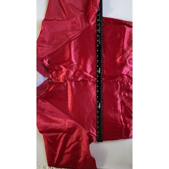 XL Vintage Red Satin Fully Lines Windbreaker - Picture 7 of 7